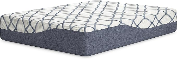 Signature Design by Ashley 14 Inch Chime Elite 2.0 Ultra Plush Green Tea Memory Foam Mattress for Cool Sleep and Pressure Relief, California King, Fiberglass Free, Mattress In A Box
