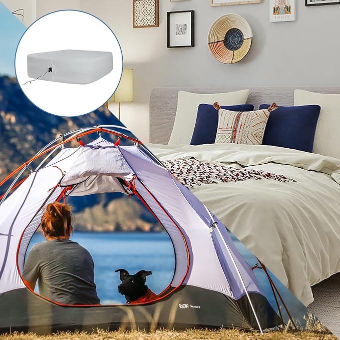 Bedecor Air Bed Sheets for Mattress Cover Removable Bed and Elastic Band Super Soft and Breathable & Deep up to 21" Light Gray Twin