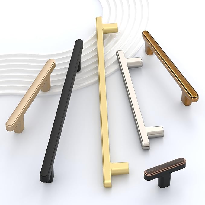 10 Pack 3.75 Inch(96mm) Kitchen Cabinet Handles Antique Brass Cabinet Pulls Vintage Retro Kitchen Cabinet Hardware Drawer Pulls for Cupboard Wardrobe