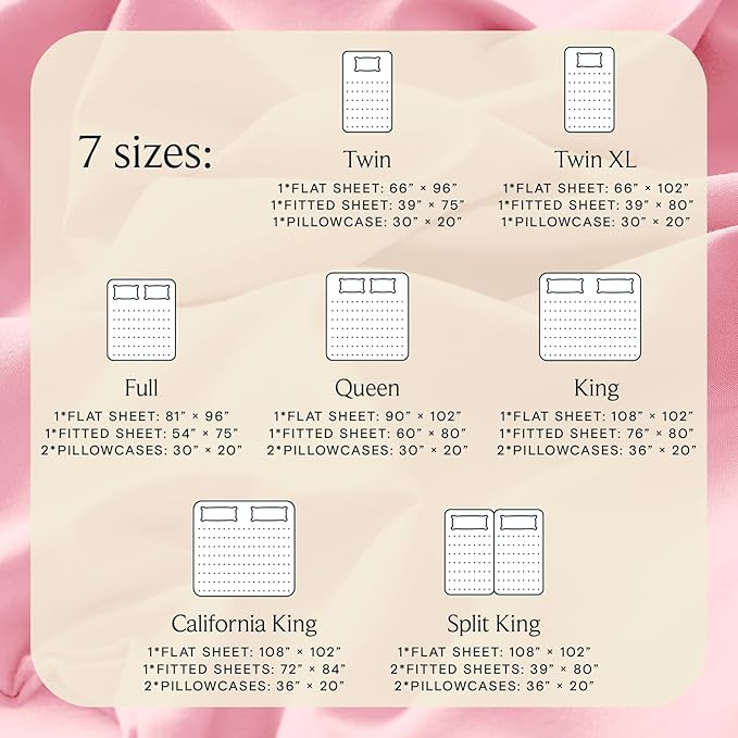 LuxClub 3 PC Sheet Set Bed Sheets Deep Pockets 16" Eco Friendly Wrinkle Free Cooling Machine Washable Hotel Bedding Silky Soft - Baby Pink Twin XL