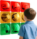 Geiserailie 9 Pcs Christmas Sensory Wall Mirror Acrylic Bubble Mirror Toys for Classroom Calming Corner Items - Sensory Room Have Visual, Tactile Stimulation (6 x 6 Inch,Red,Yellow,Green)
