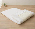 EMOOR Japanese Futon Mattress CLASSE & Fitted Sheet PRESSO King Made in Japan, Cotton (White) Foldable Floor Sleeping Bed Tatami Mat