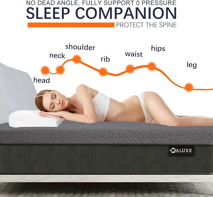 VALUXE 3 Inch Gel Memory Foam Mattress Topper Queen Size High Density Cooling Pad Pressure Relief Bed Topper Grey (with Removable & Washable Bamboo Cover)