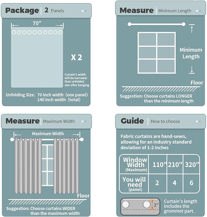 BGment Blackout Curtains - Grommet Thermal Insulated Room Darkening Bedroom and Living Room Curtains, Set of 2 Panels (70 x 84 Inch, Champagne)