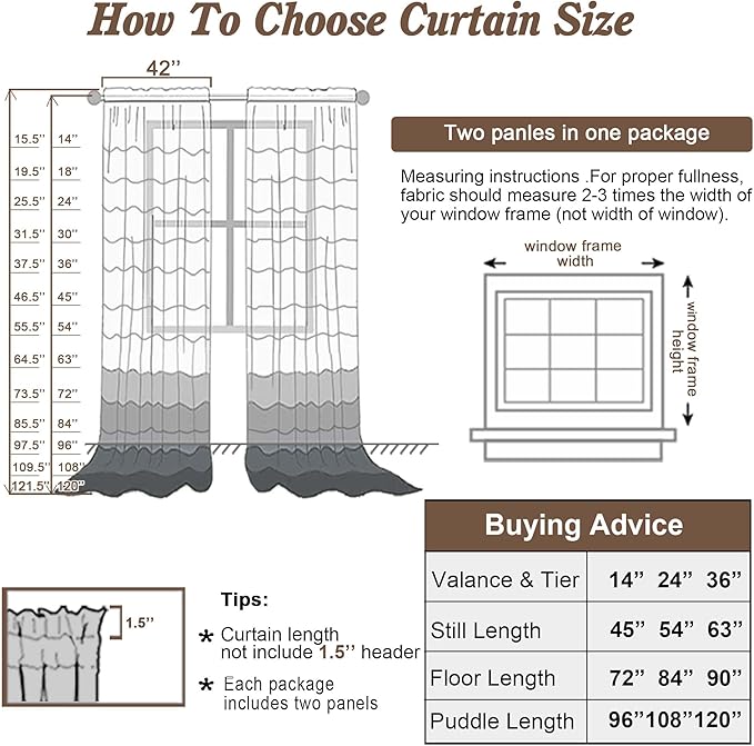 Chyhomenyc White Sheer Curtains 63 Inches Long 2 Panels, Light Filtering Bright Lightweight Curtains for Living Room, Soft Gentle Voile Rod Pocket Bedroom Window Drapes, 59Wx63L Inch, 2PCS