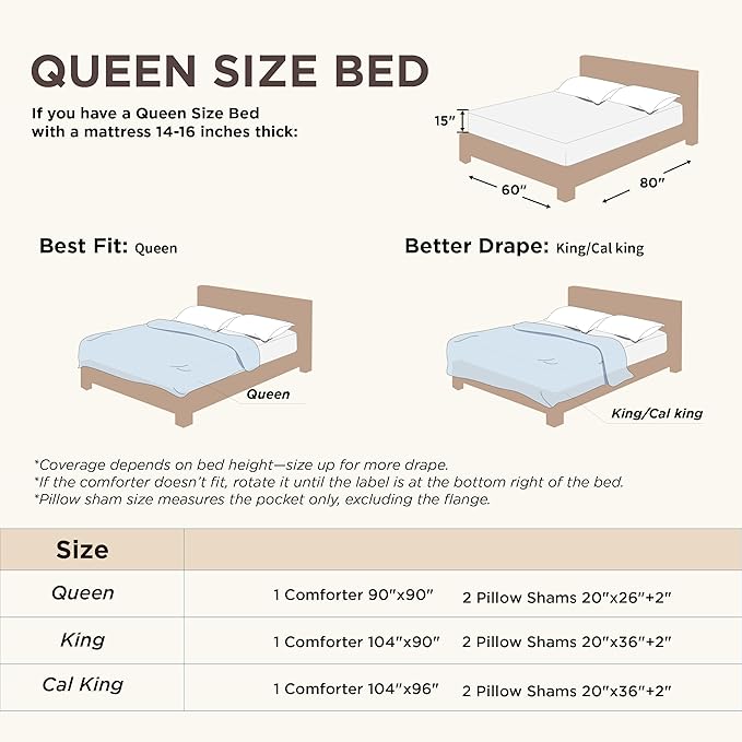 Bedsure Queen Comforter Set - Black Comforter, Boho Tufted Shabby Chic Bedding for Kids, 3 Pieces Vintage Farmhouse Bed Set for All Seasons, Fluffy Soft Bedding with 2 Pillow Shams