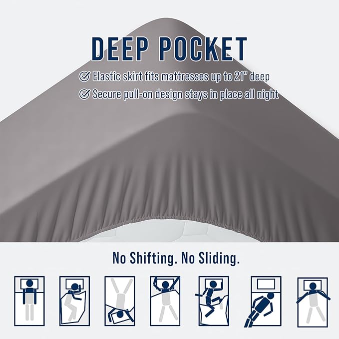 OLANLY California King Quilted Fitted Mattress Pad – Soft Down Alternative Pillow Top Mattress Topper, Cooling Breathable Mattress Cover, Machine Washable Deep Pocket Mattress Protector, Light Grey