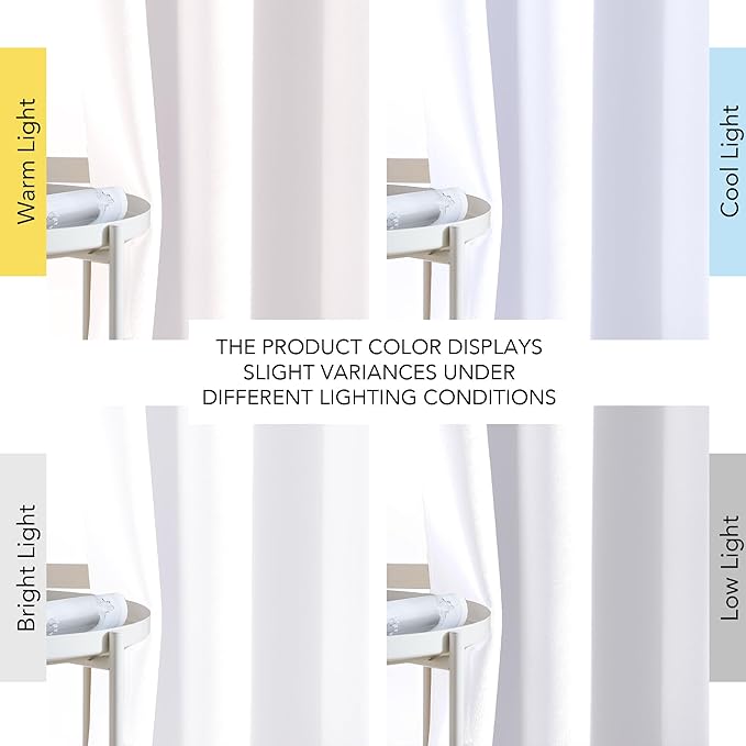 NICETOWN Greyish White Room Darkening Curtain Panels - Window Treatment Thermal Insulated Grommet Room Darkening Curtains/Drapes for Bedroom (2 Panels, 52 by 63, Greyish White)