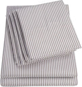 Twin Size Bed Sheets - 4 Piece 1500 Supreme Collection Fine Brushed Microfiber Deep Pocket Twin Sheet Set Bedding - 1 EXTRA PILLOW CASES, GREAT VALUE, Twin, Classic Stripe Gray