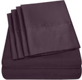 Queen Sheets Purple - 6 Piece 1500 Supreme Collection Fine Brushed Microfiber Deep Pocket Queen Sheet Set Bedding - 2 Extra Pillow Cases, Great Value, Queen, Purple