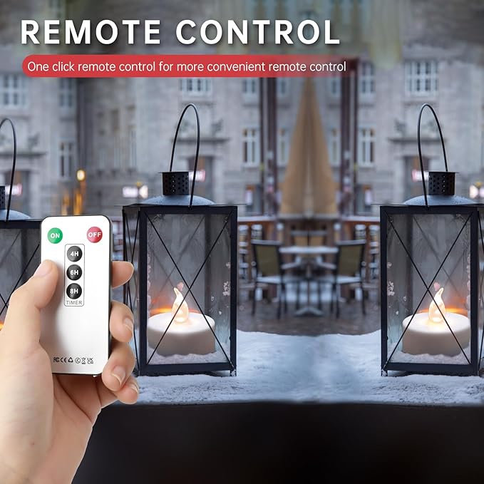 Tea Light Candles with Remote Control,Flickering Flameless LED Candle,Long Lasting 400+Hours,Battery Operated with Timer for Home Decoration Seasonal &Festival Celebration Warmyellow (5pcs)