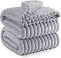 Bedsure GentleSoft Full Size Blanket for Bed - Cozy Soft Blankets for Womenn, Cute Large Fleece Throws for Girls, Light Grey, 84x90 Inches