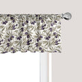 Ambesonne Olive Window Valance Pack of 2, Digitally Generated Hand Drawn Style Botanical Blossoms, Rod Pocket Curtain Valances for Kitchen Bedroom, 42" X 18", Quartz Taupe
