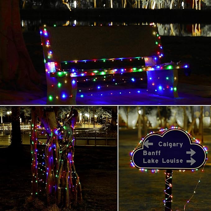 Led Fairy Lights Battery Operated, 1 Pack Mini Battery Powered Copper Wire Starry Fairy Lights for Bedroom, Christmas, Parties, Wedding, Centerpiece, Decoration (5m/16ft Multi-Colored)