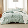 Bedsure Twin/Twin XL Comforter Set - Sage Green Bed Set, 2 Pieces Cute Floral Bedding, 1 Soft Reversible Botanical Flowers Comforter and 1 Pillow Sham