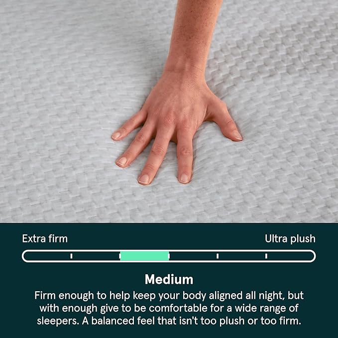 Tuft & Needle Kin Medium 12" Twin Adaptive Foam Mattress in a Box, Cooling Gel, Pressure Relief, Durable Support, 100 Night Trial, Fiberglass-Free, CertiPUR-US, 10-Year Limited Warranty