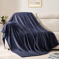 BEAUTEX Fleece Throw Blanket for Couch Sofa or Bed Throw Size, Soft Fuzzy Plush Blanket, Luxury Flannel Lap Blanket, Super Cozy and Comfy for All Seasons (Navy Blue, 50" x 60")