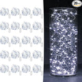 20 Pack Fairy Lights Battery Operated 7ft 20 LED Mini String Lights Twinkle Lights Silver Wire Firefly Starry Lights for Mason Jars Wedding Party Christmas Centerpiece Table Decorations, Cool White