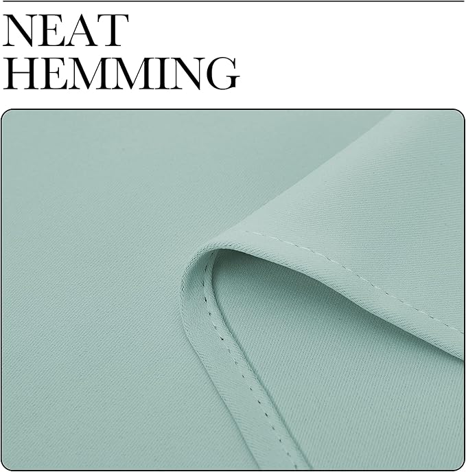 NICETOWN Aqua Blue Room Darkening Curtains for Kitchen, Window Treatment Thermal Insulated Solid Grommet Curtains/Drapes Bedroom (Set of 2, 42 inches Wide by 63 Long)