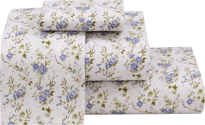 RUVANTI Flannel Sheets King Size - 100% Cotton Brushed King Size Sheets Set - Deep Pockets 16 Inches Bed Sheets - All Seasons Breathable & Extra Soft - Warm & Cozy, 4 Piece, Sand Rose