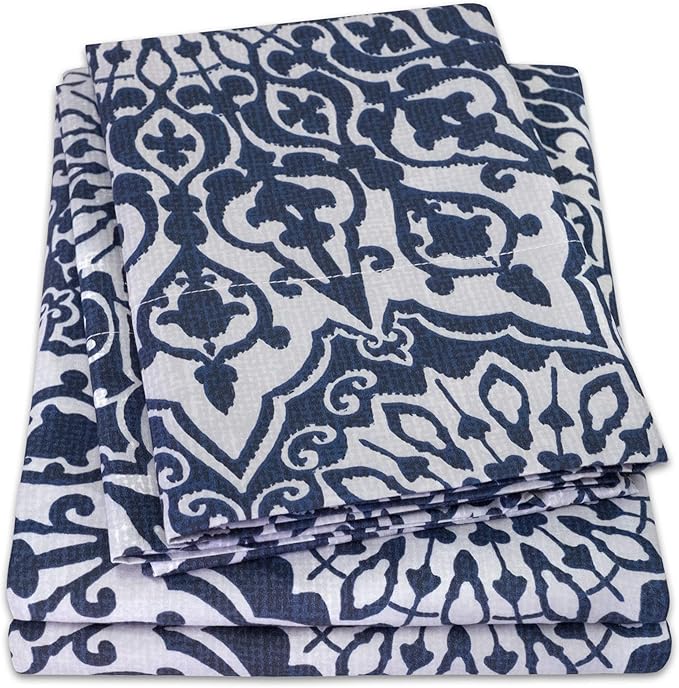 Queen Size Bed Sheets - Breathable Luxury Sheets with Full Elastic & Secure Corner Straps Built In - 1800 Supreme Collection Extra Soft Deep Pocket Bedding Set, Sheet Set, Queen, Oasis