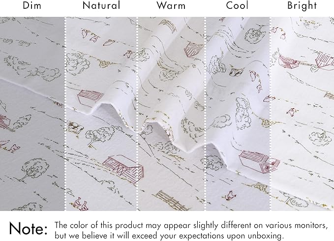 RUVANTI Flannel Sheets King Size - 100% Cotton Brushed King Bed Sheets Set - Deep Pockets 16 Inches - All Seasons Breathable & Extra Soft - Warm & Cozy, 4 Piece, Rustic Homestead