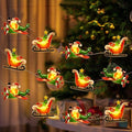 Coquimbo Christmas Lights Indoor Decorations, 10FT 30 LED Santa Claus Sleigh Christmas Tree String Lights Fairy Lights for Home Decor Xmas Tree Indoor Outdoor Holiday Party Decorations