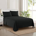 Twin Sheets - Breathable Luxury Sheets with Full Elastic & Secure Corner Straps Built In - 1800 Supreme Collection Extra Soft Deep Pocket Bedding Set, Sheet Set, EXTRA DEEP pocket - Twin, Black