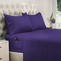 DREAMCARE Queen Size Sheets - Cooling Bed Sheets - 4pcs Set - up to 15" Deep Pocket Queen Sheet Set - Sheets Queen Size Bed - Soft & Long Lasting 100% Fine Brushed Polyester with Side Pocket -Purple