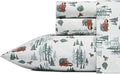Eddie Bauer - Full Sheets, Cotton Flannel Bedding Set, Brushed For Extra Softness, Cozy Home Decor (Tree Farm, Full)