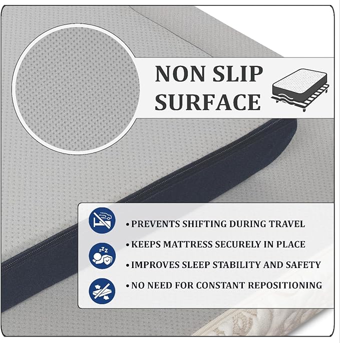 Foamma 6” x 36” x 72” Water Resistant Gel Memory Foam RV Bunk Mattress, Firm High Density Foam Base, Comfortable and Durable Polyester Cover, Truck, Camper, Travel Trailer, Made in USA