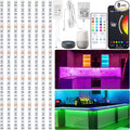 maylit 8 PCS 3.3FT Smart RGB Under Cabinet Lights Kit, Work with Alexa and Google Assistant, App and Remote Control, Music Sync Color Changing, Timer, Dimmable, for Cabinet, Counter, Shelf, Bookcase