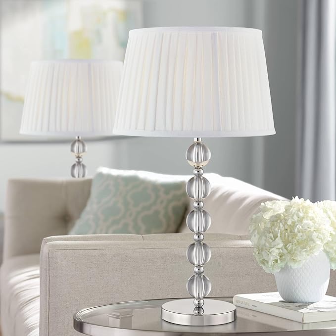 Agata Tall Table Lamp – Sleek Modern Desk Lamp for Bedrooms & Living Rooms, Compact Luxury Lighting (10" x 10" x 32")