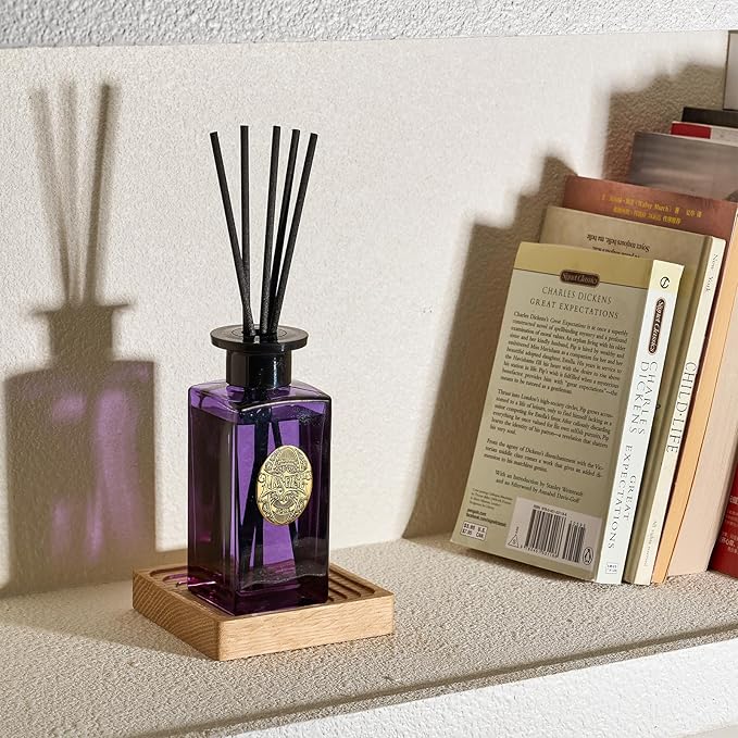 M&SENSE 6.3 oz Large Reed Diffuser Set | Lavender Eucalyptus Scent Oil Diffuser with Sticks | Hotel Collection Non-Toxic Essential Oil |for Bedroom Bathroom Living Room
