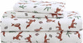 Eddie Bauer- Twin Sheet Set, Cotton Flannel Bedding Set, Brushed for Extra Softness, Cozy Home Décor (Fox Trail Orange, Twin)