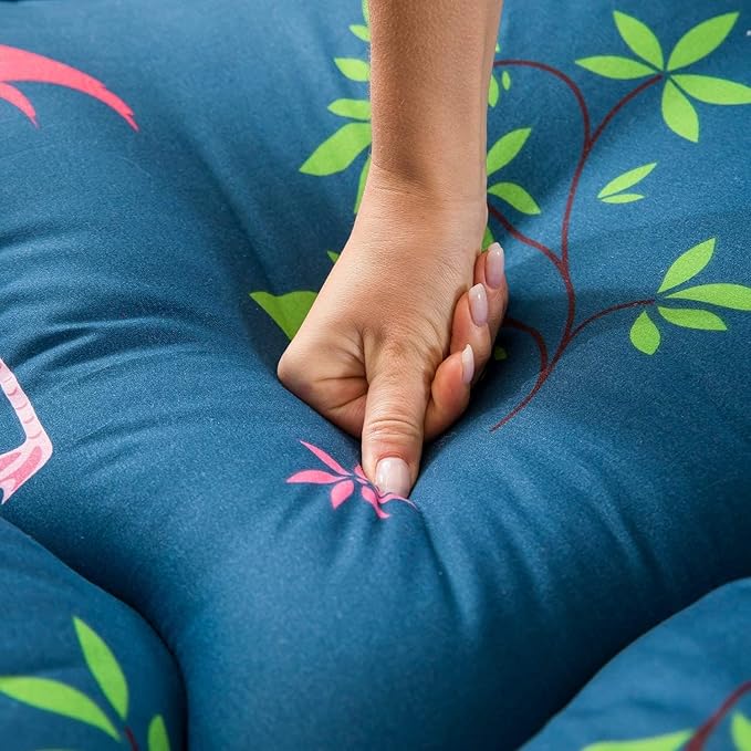MAXYOYO Flamingo Japanese Floor Mattress Futon Mattress Queen Size, Boys Girls Foldable Bed Camping Mattress Floor Lounger Floor Bed Mattress for Adults