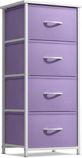 Sorbus Dresser Storage Tower, Organizer Drawers for Closet Boys & Girls Bedroom, Bedside Furniture, Chest for Home, College Dorm, Steel Frame, Wood Top, Fabric Bins (Purple)