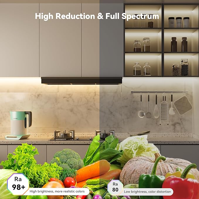 PAUTIX COB LED Strip Light 32.8ft,Engineering Level UL Listed Warm White 3000K,CRI93+ Super Bright High Lumen,Dimmable 24V Flexible LED Tape Light with RF Remote,for Cabinets,Home&Office DIY Lighting