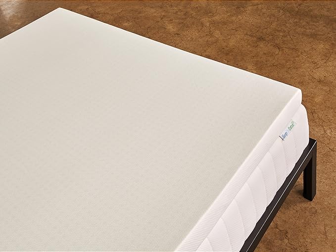 Pure Green Natural Latex Mattress Topper w/Luxury Cover - Medium Firmness - 3 Inch - Cal King Size (GOLS Certified Organic)