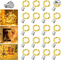 20 Pack Fairy Lights Battery Operated - 3 Speed Modes, 7Ft 20 LED String Twinkle Lights, Waterproof Copper Wire, Mini Firefly Light for Mason Jars Vases Christmas Decor, Warm White