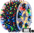 Dazzle Bright 164 FT 500 LED Christmas String Lights, Waterproof Green Wire String Lights with 8 Modes, Outdoor Christmas Decorations for Indoor Garden Party Yard Decor (Multi-Colored)