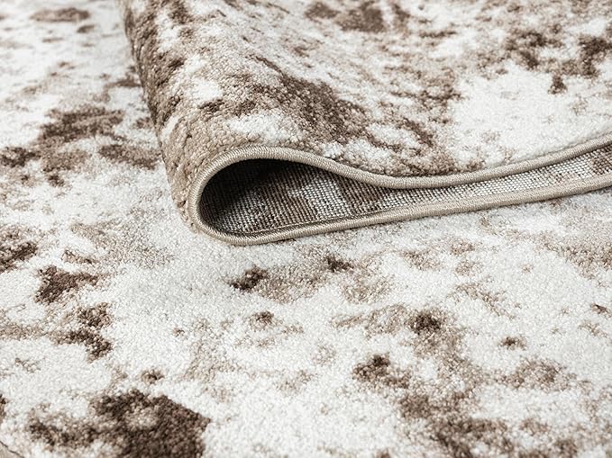 Keen Home Design Area Rugs - 10ft Round Non-Shedding, Abstract Rugs for Kitchen, Living Room, Bedroom, Dining Room, Entryway - Size: 10' Square, Multi