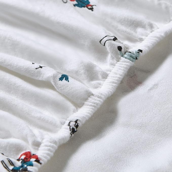 Eddie Bauer - Full Sheets, Cotton Flannel Bedding Set, Brushed for Extra Softness, Cozy Home Decor (Ski Slope, Full)