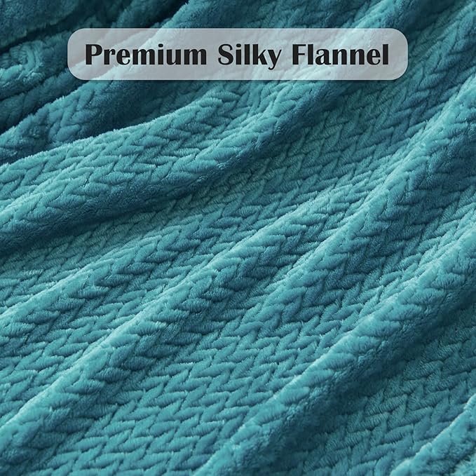 NEWCOSPLAY Super Soft Queen Blanket Dark Blue Premium Silky Flannel Fleece Leaves Pattern Lightweight Bed Blanket All Season Use (Dark Blue, Queen(90"x90"))