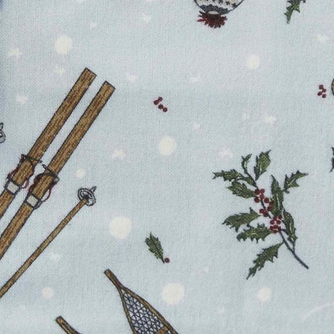 Eddie Bauer - Full Sheets, Cotton Flannel Bedding Set, Brushed For Extra Softness, Cozy Home Decor (Snow Days, Full)