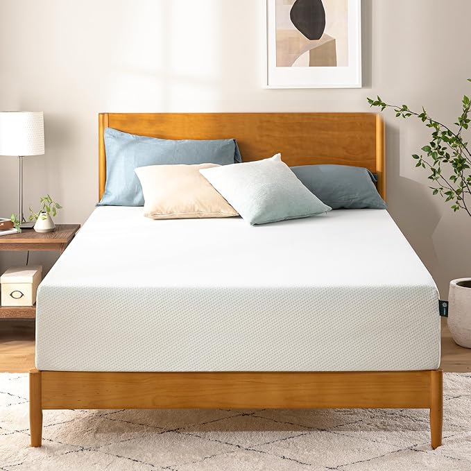ZINUS 12 Inch King Green Tea Memory Foam Mattress [New Version], Fiberglass free, Medium Firm Feel, Zoned Pressure Relief, Certified Safe Foams & Fabric, Mattress in A Box