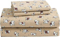 Laura Ashley - King Sheets, Breathable Cotton Flannel Bedding with Deep Pockets, Brushed for Extra Softness & Comfort, Oeko-Tex Certified (Jolly Cardinals Green, King)