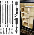 TORCHSTAR LED Safe Lighting Kit, (6) 12 Inch Linkable Light Bars + Motion Sensor + UL Power Adapter, 900LM, Input 100-240V, for Under Cabinet Gun Safe Locker Closet Showcase, 3000K Warm White