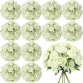 Geosar 16 Bundles Artificial Peonies Flowers Fake Silk Peony Bouquet Faux Peonies Flowers Bulk for Decoration Vase Floral Arrangements Wedding Party Table (Green)
