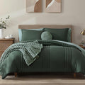 Monbix Full Comforter Set - 7 Pieces Deep Forest Bed in a Bag Full Size Bedding Sets with Comforters, All Seasons Down Alternative Comforter with Sheets,Pillowcases & Shams